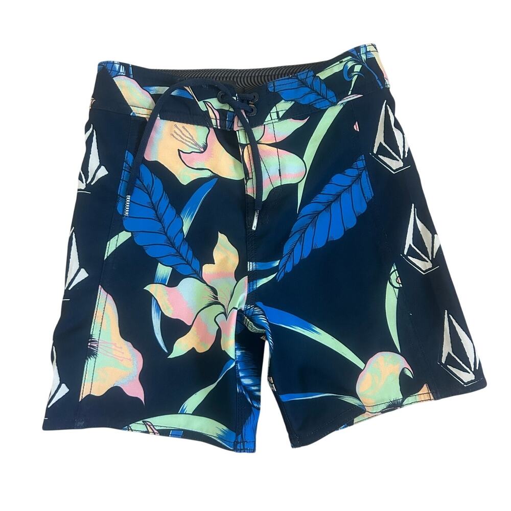 Volcom Boys Floral Board Shorts – Size 5 – Tropical Swim Trunks